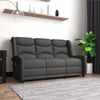 vidaXL Rozkładany fotel masujący, 3-os., ciemnoszary, obity mikrofibrą