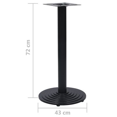 vidaXL Noga do stolika bistro, czarna, 43x107 cm, żeliwo