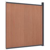 vidaXL Panel ogrodzeniowy, brązowy, 173x186 cm, WPC