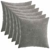 vidaXL Poszewka na poduszkę 6 pcs HEERLEN ciemnoszary 35 x 35 cm