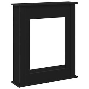 vidaXL Obudowa kominka Czarny dąb 75x20x87,5 cm Drewno klejone