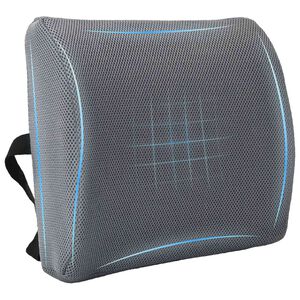 vidaXL Poduszka pod plecy Szary Pianka z pamięcią 36 x 30 x 12 cm