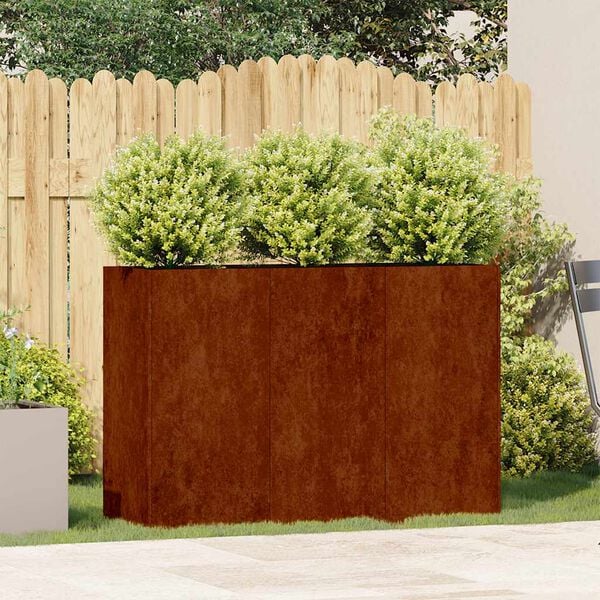 vidaXL Doniczka Rusty 120x40x80 cm Stal nierdzewna