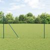 vidaXL Ogrodzenie z słupkiem Zielony 1,6 x 10 m Stal i PVC