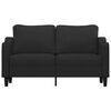 vidaXL Sofa 2-osobowa, czarna, 140 cm, tapicerowana tkaniną