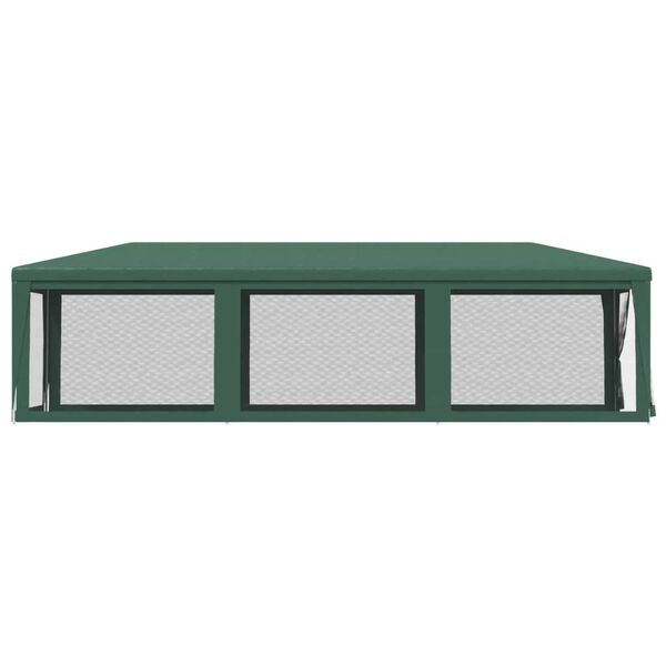 vidaXL Namiot imprezowy z 8 ścianami z siatki, zielony, 3x9 m, HDPE