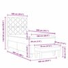 vidaXL Ł&oacute;żko sprężynowe z materacem Ciemnoszary 100 x 200 cm tkanina