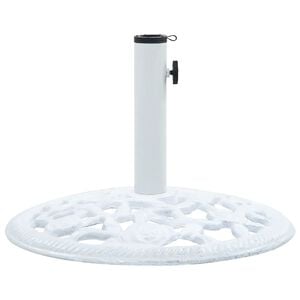 vidaXL Podstawa pod parasol, biała, 12 kg, 48 cm, żeliwo