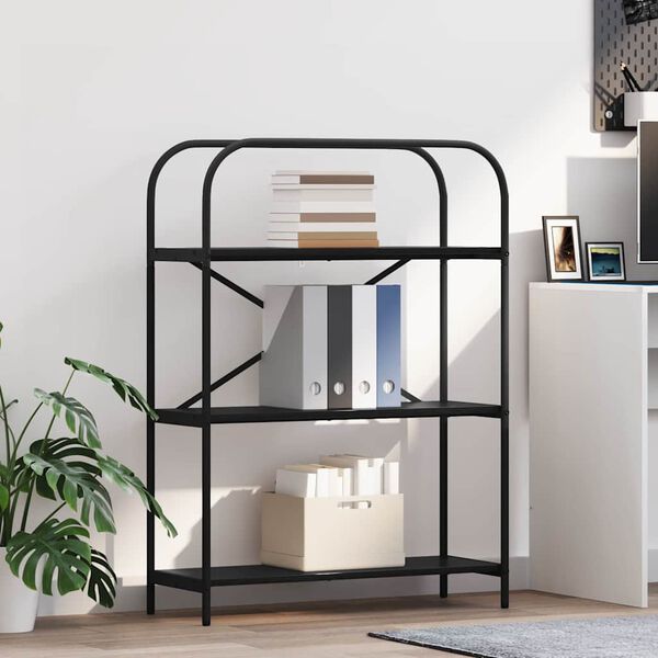 vidaXL P&oacute;łka na książki Czarny Dąb 80 x 30 x 109 cm