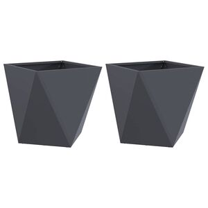 vidaXL Donica 2 szt. Antracyt 40 x 40 x 40 cm Stal