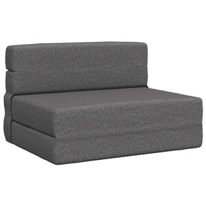 vidaXL Składana Sofa Ł&oacute;żko jasnoszary 70 x 72 x 60 cm tkanina