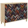 vidaXL Bufet OMMEN Sonoma 102 x 33 x 75 cm Drewno inżynieryjne