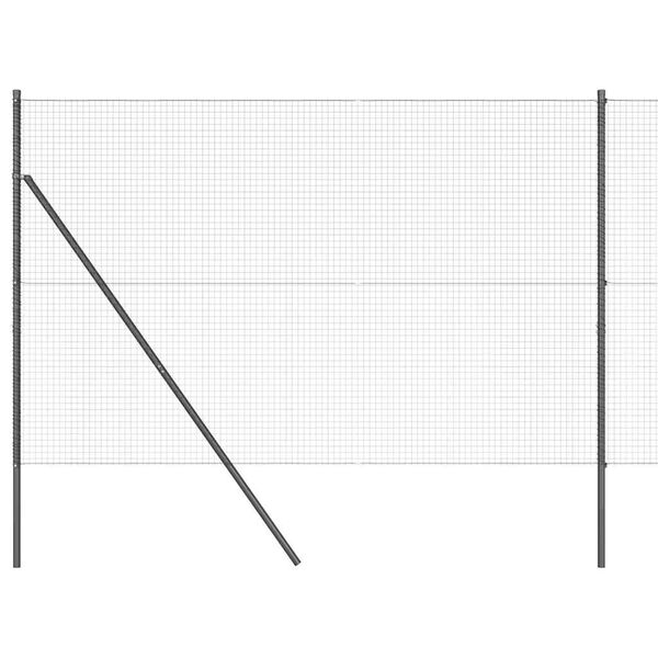 vidaXL Słupek ogrodzeniowy. Szary 10 x 1,6 m (siatka 25 x 25 mm)