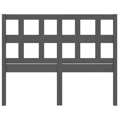 vidaXL Wezgłowie łóżka, szare, 205,5x4x100 cm, lite drewno sosnowe