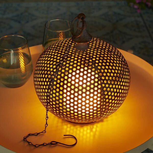 Luxform Orientalna lampa ogrodowa LED Damascus, postarzany niebieski