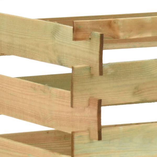 vidaXL Kompostownik z listew, 100x100x80 cm, impregnowana sosna