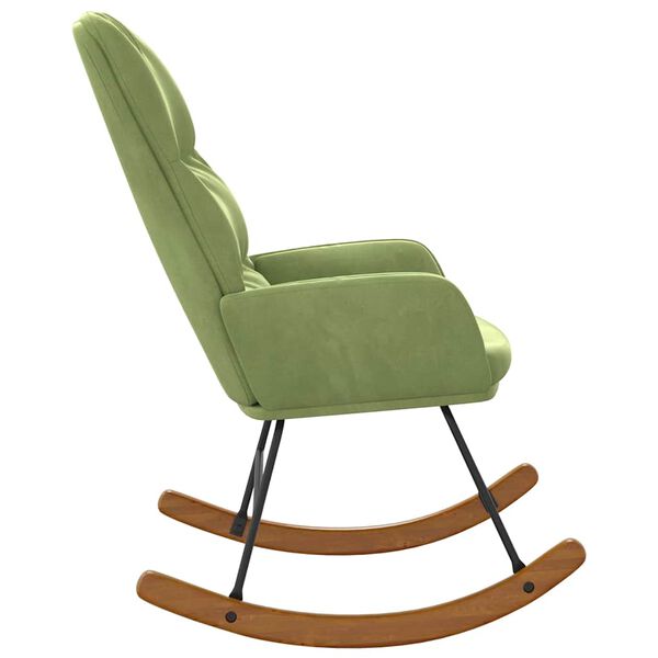 vidaXL Fotel bujany, jasnozielony, tapicerowany aksamitem