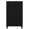 vidaXL Highboard Czarny Dąb 69,5 x 30 x 115 cm Materiał drewnopochodny