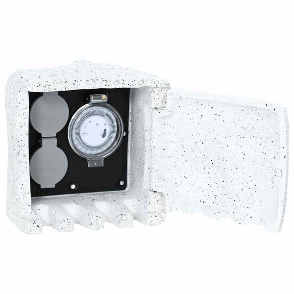 vidaXL Gniazdko z wyłącznikiem czasowym w sztucznym kamieniu