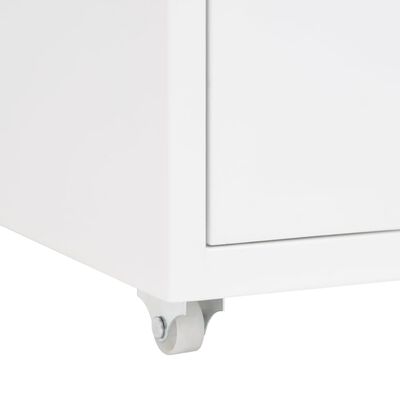 vidaXL Mobilna szafka kartotekowa, biała, 28x41x69 cm, metalowa