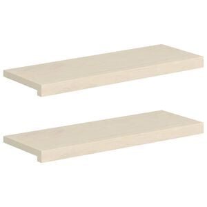 vidaXL Stopień 2 szt. 70 x 25 x 2 cm Biały Dąb lite