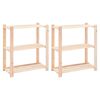 vidaXL Regały z 3 p&oacute;łkami, 2 szt., 80x38x90 cm, sosna, 150 kg