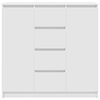 vidaXL Komoda z szufladami Biała 100,5x35x98,5 cm Drewno klejone