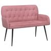 vidaXL Sofa dwuosobowa z metalowymi n&oacute;żkami 2-osobowy r&oacute;żowy Welur