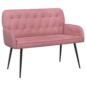 vidaXL Sofa dwuosobowa z metalowymi n&oacute;żkami 2-osobowy r&oacute;żowy Welur