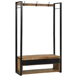 vidaXL Wieszak na Ubrania Brązowy 110 x 40 x 179 cm Lite drewno mango