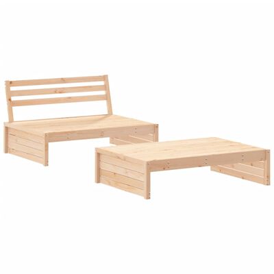 vidaXL 2-cz. zestaw wypoczynkowy do ogrodu, z poduszkami, lite drewno