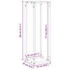 vidaXL Stojak na drewno opałowe antracyt 25x25x80 cm