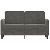 vidaXL Sofa 2-osobowa, ciemnoszary, 120 cm, tapicerowana aksamitem