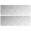 vidaXL Stopień Prostokątny 2 pcs Srebrny 60 x 20 cm Aluminium