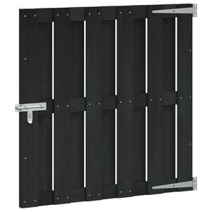 vidaXL Brama ogrodowa 100 x 100 cm WPC i aluminium Czarny