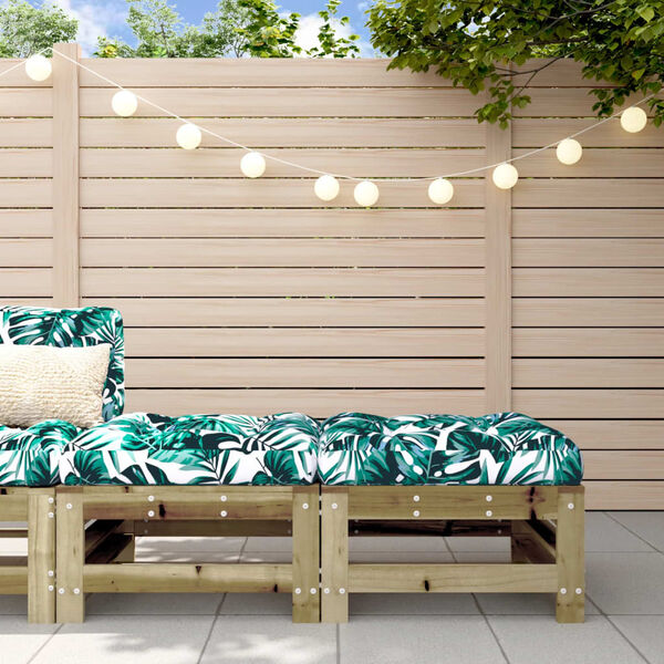 vidaXL Podn&oacute;żki ogrodowe z poduszkami, 2 szt., impregnowana sosna