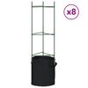 vidaXL Podp&oacute;rki do pomidor&oacute;w z workami, 8 szt., 116 cm, stal i PP