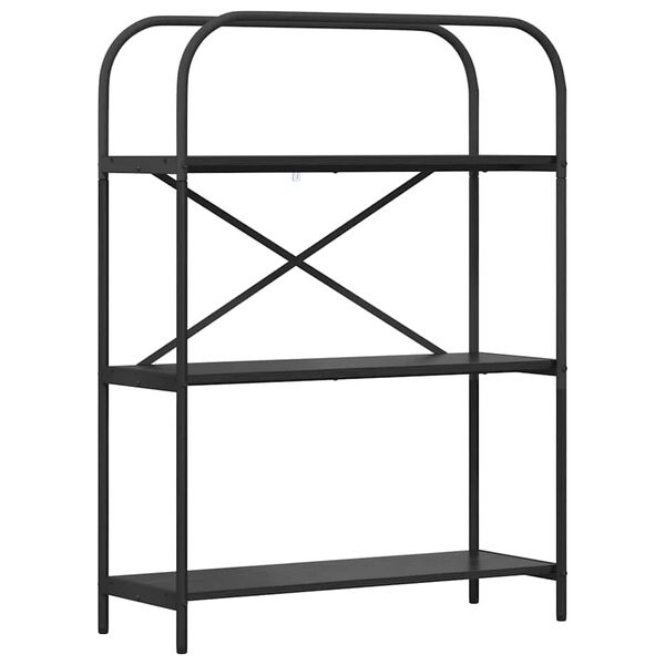 vidaXL P&oacute;łka na książki Czarny Dąb 80 x 30 x 109 cm