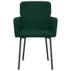 vidaXL Krzesła stołowe, 2 szt., ciemnozielone, obite aksamitem