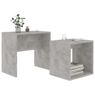 vidaXL Zestaw stolików kawowych, betonowa szarość, 48x30x45 cm