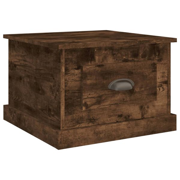 vidaXL Stolik kawowy, przydymiony dąb, 50x50x35 cm