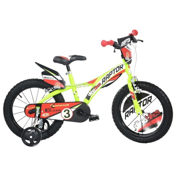 Dino Bikes Rower dziecięcy Raptor, fluorescencyjny ż&oacute;łty, 14"