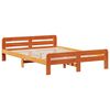 vidaXL Rama ł&oacute;żka bez materaca, woskowy brąz, 140x190 cm, lita sosna