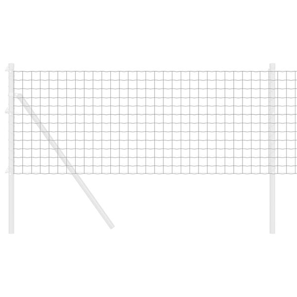 vidaXL Ogrodzenie Euro Szary 0.6 x 25 m Żelazo pokryte PVC