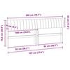 vidaXL Tapicerowane wezgłowie Jasnoszary 200 cm Lite drewno sosnowe