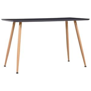vidaXL St&oacute;ł do jadalni, kolor dębowy i szary, 120x60x74 cm, MDF