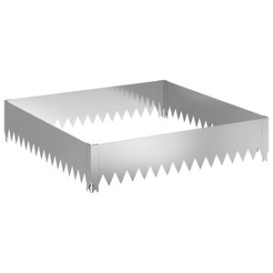 vidaXL Krawężnik do trawnika 100 x 100 x 20 cm Stal srebrny