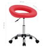 vidaXL Krzesło robocze na kółkach, czerwone, sztuczna skóra