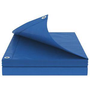 vidaXL Plandeka z oczkami niebieski 2 x 3 m 180 gsm PE