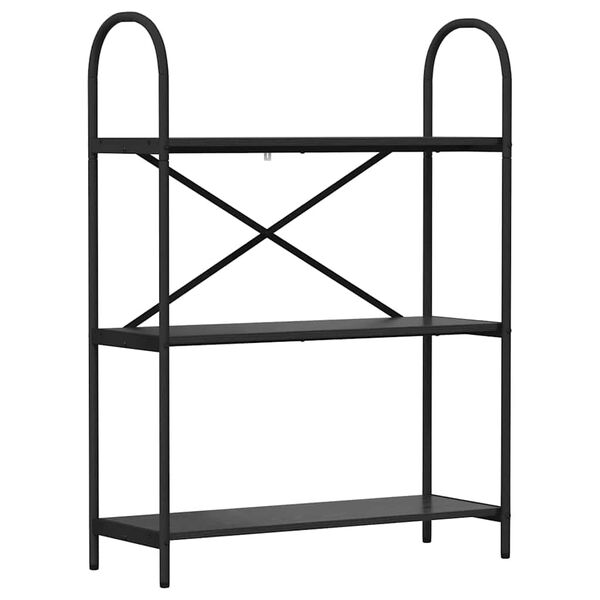 vidaXL P&oacute;łka na książki Czarny Dąb 80 x 30 x 109 cm